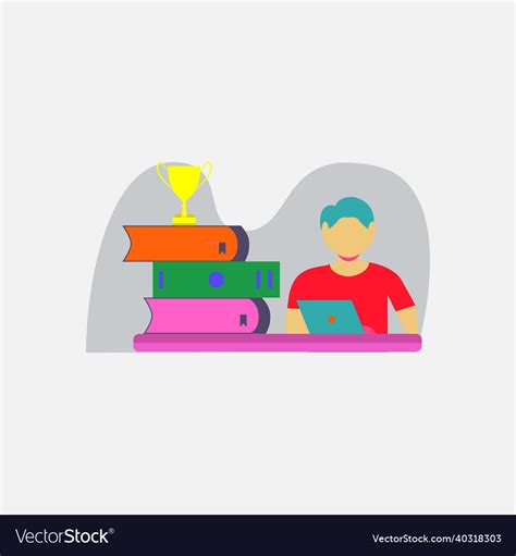 Studying Royalty Free Vector Image Vectorstock
