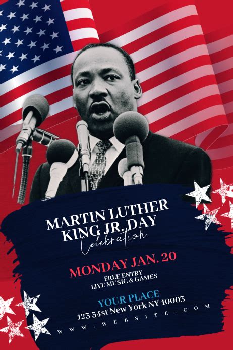 Martin Luther King Jr Day Flyer Template Postermywall