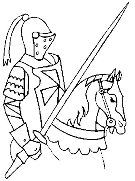 A Knight On Horse Coloring Page Download Print Or Color Online For Free