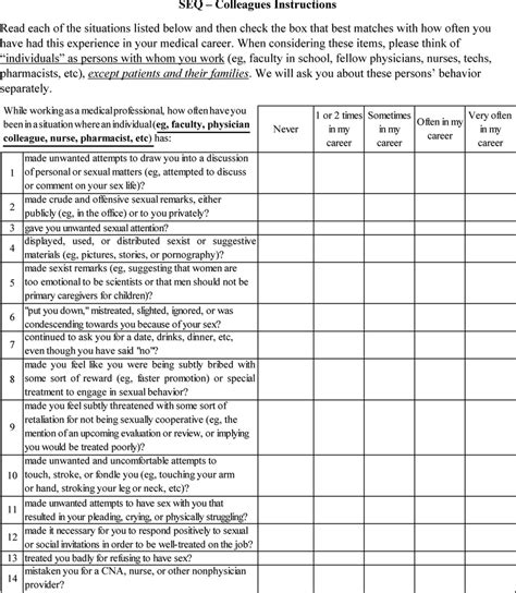 pdf sexual harassment experience questionnaire for workplaces of my xxx hot girl