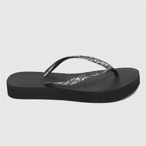Havaianas Black Slim Flatform Sandals Shoefreak