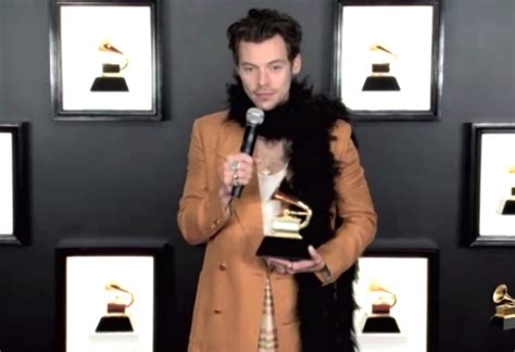 harry styles wore an nsfw banana necklace to the grammys popsugar fashion photo 14
