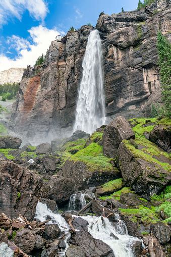 Bridal Veil Waterfall In Telluride Colorado Stock Photo Download