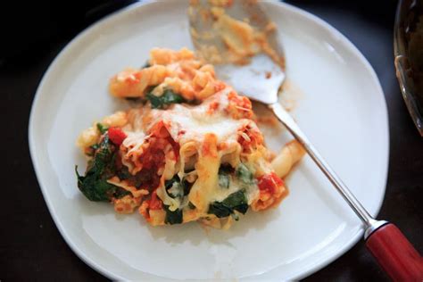 Spinach Baked Ziti Recipe Vegetarian