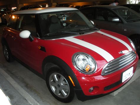 Red Mini Cooper With White Stripes By Rlkitterman On