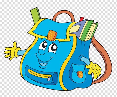 Bag School Backpack Cartoon Bag Transparent Background Png Clipart