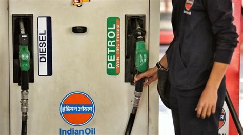 Petrol and diesel at fuel pump