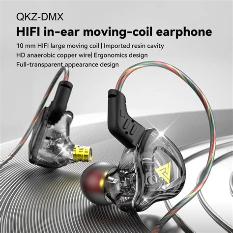 Qkz Ak6 Dmx Hifi In Ear Moving Coil Earphone Dynamic Heavy Bass Earbuds