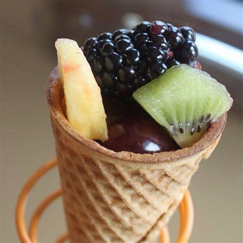 Fruit Ice Cream Cone Summer Snacks Food Snacks