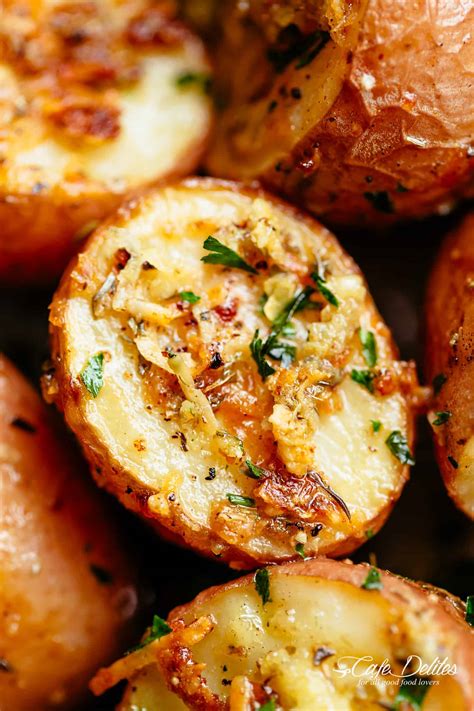 Toss until the potatoes are covered with seasoning and cheese. Browned Butter Parmesan Roasted Potatoes - Cafe Delites