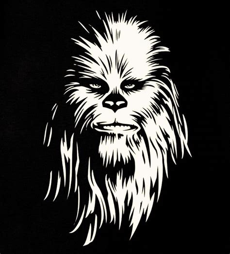 Chewbacca Star Wars Silhouette Star Wars Stencil Star Wars Drawings