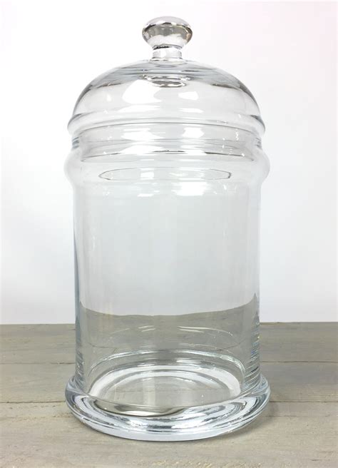 Clear Glass Jar Cookie Sweet Candies Storage Jar With Lid 26 Cm