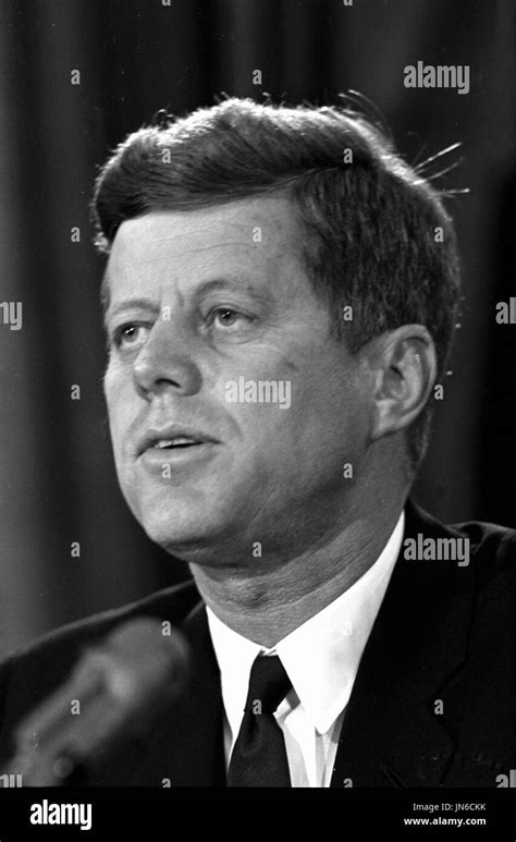 United States President John F Kennedy Addresses The Nation On Radio