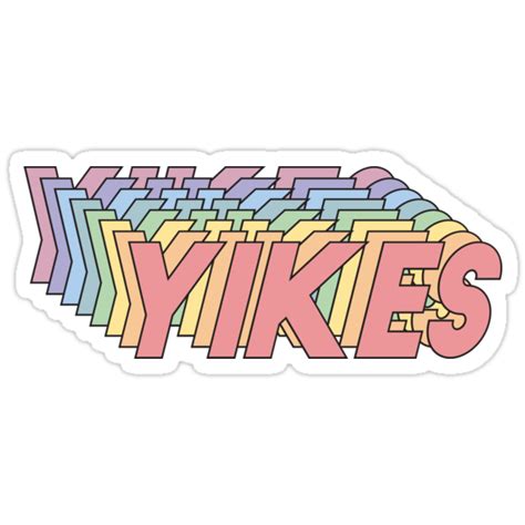 Yikes Stickers By Alesia Fisher Redbubble