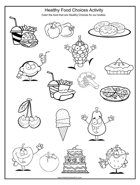 We show children with our printables focused on healthy foods high in specific minerals how colorful and fun it is to eat the foods high in minerals. Healthy Foods For Kids Worksheets (Good Galleries ...