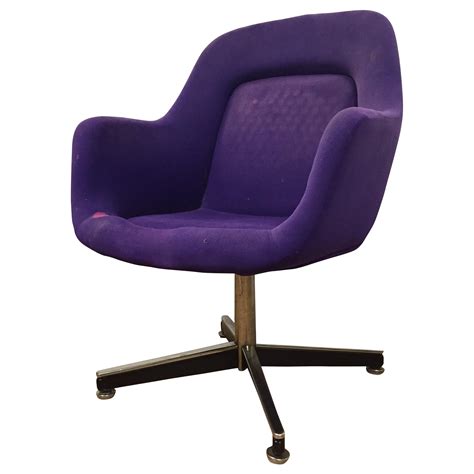 Purple Knoll Swivel Chair Chairish