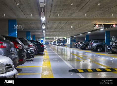 Large Multi Storey Underground Car Parking Garage Stock Photo Alamy