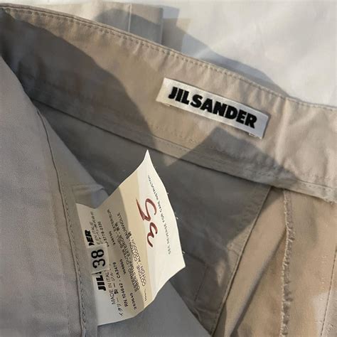 jil sander light grey pants measurements waist depop