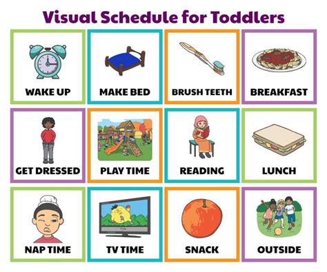 Printable Visual Schedule For Toddlers Visual Schedule Preschool