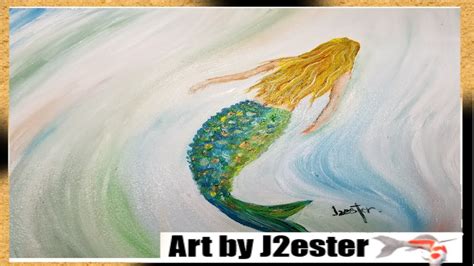 Live How To Paint A Mermaid Tutorial Mermaid Painting Youtube