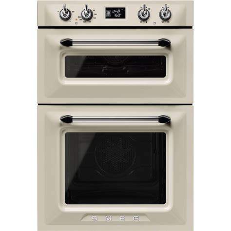 Smeg Dosf6920p1 60cm Victoria Built In Multifunction Double Oven Cream