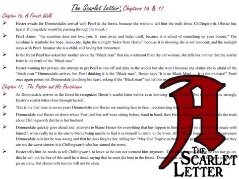 the scarlet letter summary chapter 19