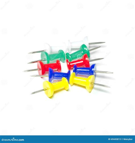 Set Of Multicolor Push Pins Stock Image Image Of Colors Meeting