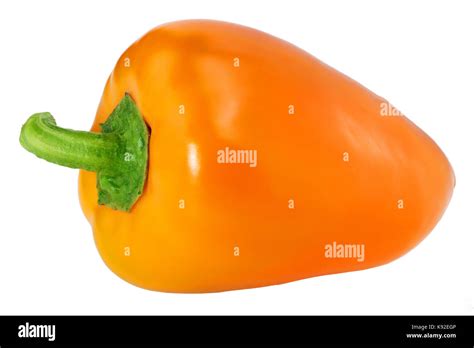 An Orange Pepper Isolated On White Clipping Path Stock Photo Alamy