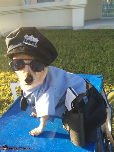 Policeman From Doggie Bone City Dog Costume Step By Step Guide
