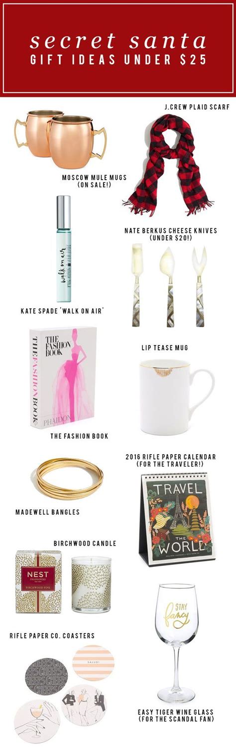 The under $25 gift guide full of gifts you'd never guess were under $25. Secret Santa Gifts Under $25 | Secret santa, Affordable ...