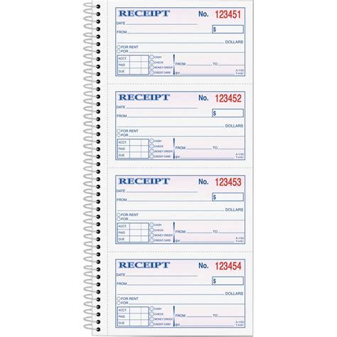 Tops Carbonless 2 Part Money Receipt Book 200 Sheets Wire Bound