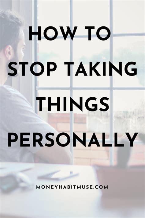 How To Stop Taking Things Personally In 2020 Money Habits Personal