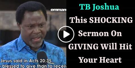Tb Joshua June 23 2021 This Shocking Sermon On Giving Will Hit Your