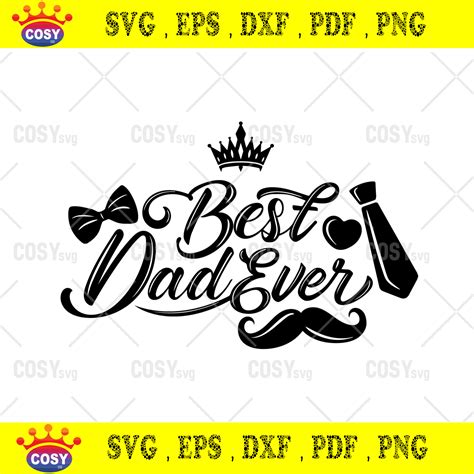 Best Dad Ever Svg Fathers Day Svg Dad Svg Beard Svg Heart Svg