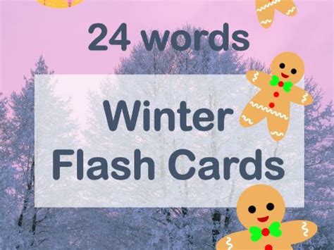 Winter Themed Flash Cards For Esl Or Sen Teaching Resources