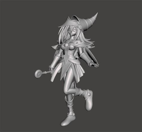 Stl File Dark Magician Girl 3d Model 👧・design To Download And 3d Print