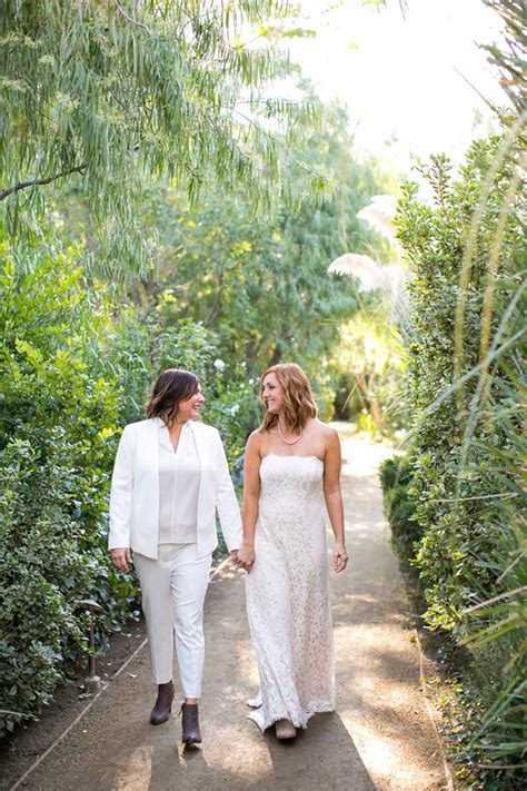 Garden Wedding Meets Desert In Palm Springs Lesbian Elopement