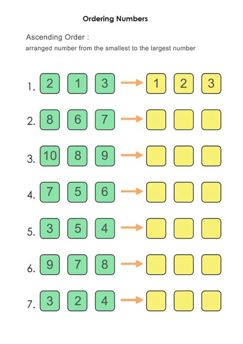 Ordering Number Ascending Worksheet Math Worksheets 1st Grade Math