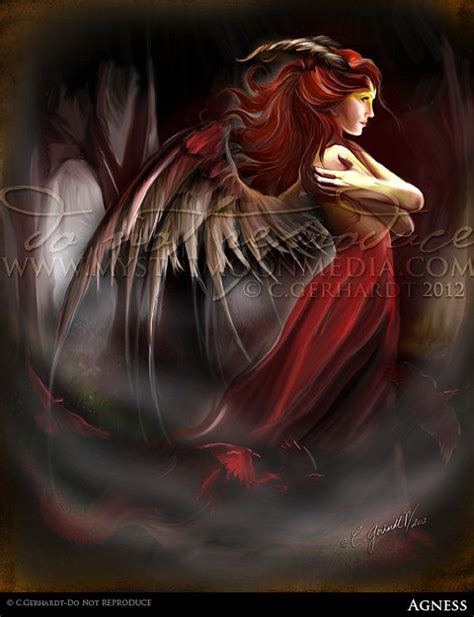 Agness Fantasy Art Print Angel Art Angel Painting Angel Wings