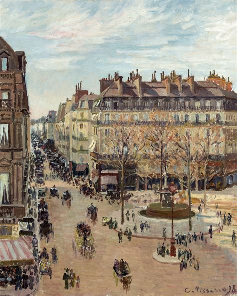 Rue Saint Honore Sun Effect Afternoon By Camille Pissarro Bentley