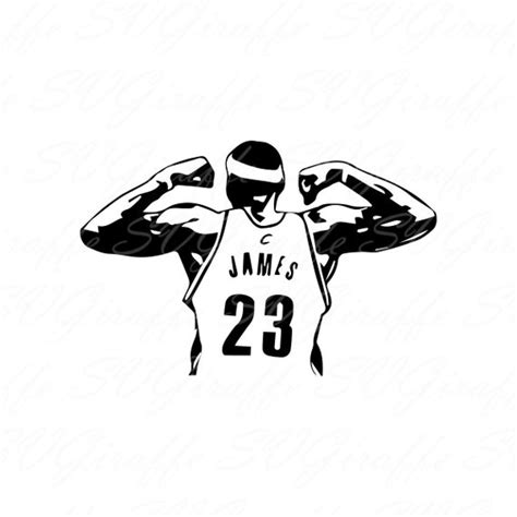 Download this free icon in svg, psd, png, eps format or as webfonts. Lebron James Stencil Png & Free Lebron James Stencil.png ...