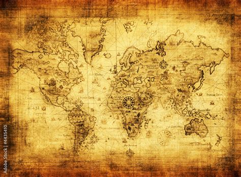 Naklejka Starożytna mapa świata Dekowizja pl