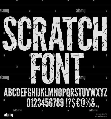 Cracked Vector Font Stock Vector Image And Art Alamy