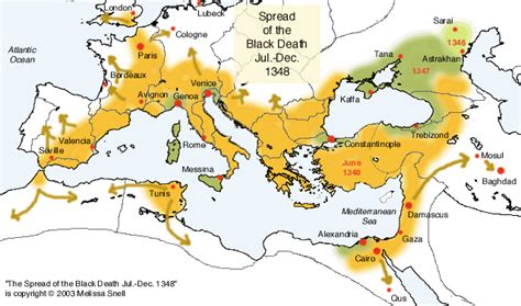 Maps Of The Arrival And Spread Of The Plague In Europe