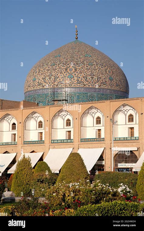 Sheikh Lotfollah Mosque On Naghshe Jahan Square In Isfahan Hi Res Stock