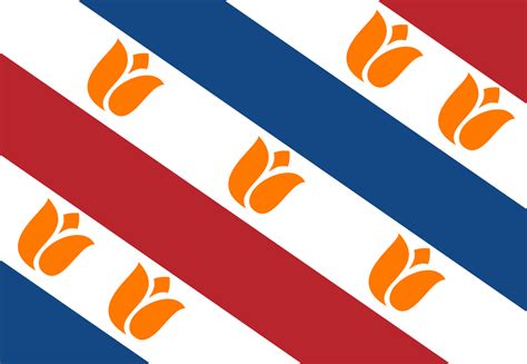 the dutch flag in the style of the province of friesland r vexillology