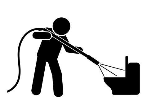 Illustration And Icon Stick Figurestickmanpictogram Cleaning Toilets