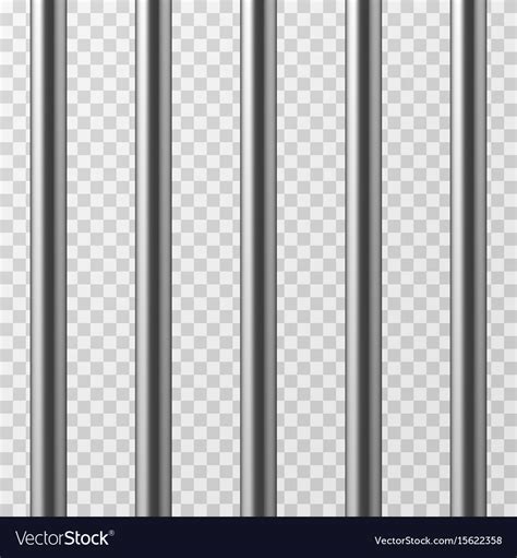 Realistic Metal Prison Bars Jailhouse Grid Vector Image
