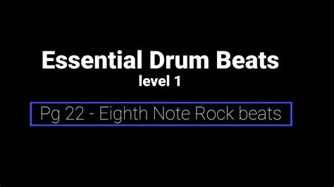 Essential Drum Beats Eighth Note Rock Beats Youtube