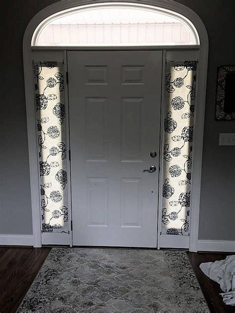 Door Panels Custom Foyer Rod Pocket Front Entry Door Panel And Side